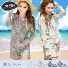yahoo ショッピング ラッシュガード レディース ２点セット 水着 レディース パーカー ショートパンツのセット upf50 lovetiara パーカー レディース ラッシュガード レディース アウトドア服
