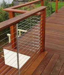 feeney cable rail for wood deck railing with quick connect surface mounted fittings deck railing design cable railing deck patio railing