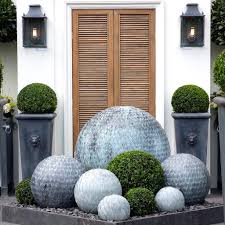 Tall Lion Head Planter 90cm Garden Spheres Garden Balls Backyard Landscaping Designs