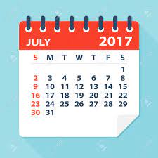 The largest calendar of events and shows during new york fashion week. July 2017 Calendar Royalty Free Cliparts Vectors And Stock Illustration Image 64883098