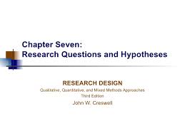 Constructing hypotheses in quantitative research. Research Questions And Hypotheses