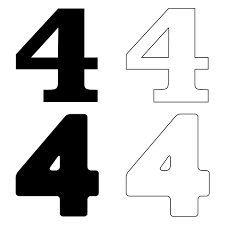 Number 4 stencils (free printable four templates) free printable number 4 stencils (four templates). 6 Best Big Printable Number 4 Printablee Com