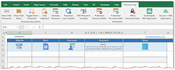 Now, take a minute to consider your current passwords. Free Printable Password Log Excel Template