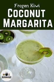 this frozen kiwi coconut margarita is a springtime treat and a summer cooler this margarita reci coconut margarita tropical drink recipes mixed drinks recipes pinterest
