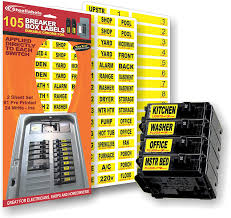 These types of types of electrical panel label template might also become able to encourage you with increased innovative ideas in case you can't discover the ideal template intended for the label you wish. Circuit Breaker Decals 105 Tough Vinyl Labels For Breaker Panel Boxes Great For Home Or Office Apartment Complexes And Electricians Placed Directly On Switch Or Fuse Bright Easy