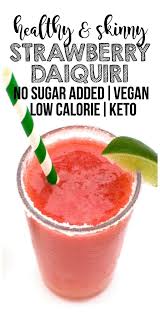 Keto Strawberry Daiquiri (Vegan + No Added Sugar + Low Calorie)