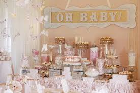 Hang the baby shower decorations from in a window, in a doorway, or above a party table. Whimsical Pink And Gold Baby Shower Pretty My Party Party Ideas