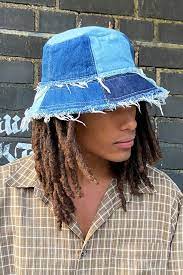 Denim Patchwork Bucket Hat Jaded London Bucket Hat Fashion Denim Patchwork Denim Bucket Hat
