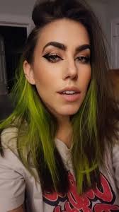 Stunning Dark Hair with Green Highlights Styling Tips