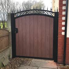 Our blacksmiths have over 30 years experience in the fabrication of driveway gates & railings, wall tops, automatic gates, path gates, metal railings, driveway gates, fencing, balconies, handrails, sliding gates & all wrought iron metal work. Cellfab Ltd Bespoke Composite Upvc Gates Chorley Wigan Bolton Preston Southport Lancashire North West Ready Made Gates Buy Online Uk