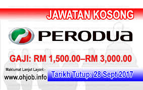 Yang lebih penting, elakkan dari ditipu. Jawatan Kosong Perodua Manufacturing 28 September 2017 Jawatan Kosong Kerajaan Swasta Terkini Malaysia 2021 2022
