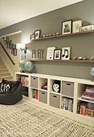 Huge Empty Wall Transformed Into Pretty Game And Toy Storage Home Decor Basement Decor Home Diy