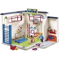 Playmobil Gym Building Set Walmart Com In 2020 Playmobil Gymnastics Rings Soccer Balls