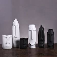 Modern Human Face Jar Vase Flower Pot Planter Home Office Desk Decor Xmas Fashion Home Garden Homedcor Vases Eba Decor Apothicaire Decoration Bar Vase