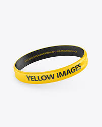 Download Glossy Silicone Wristband Mockup In Stationery Mockups On Yellow Images Object Mockups