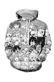 Meet the hot topic collection that has a little somethin' somethin' for everyone—no matter what you love and no matter what size you wear it in. Popular Ahegao Comic Anime Girl Pattern Long Sleeve Unisex Black And White Pullover Hoodie Beautifulhalo Com