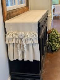 Custom Table Runner Or Dresser Runner Multi Ruffle Ivory Linen Etsy Farmhouse Table Runners Shabby Chic Room Shabby Chic Furniture