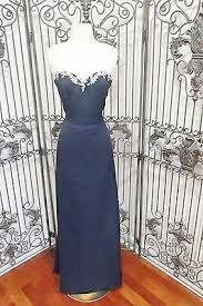 1085s Saison Blanche 2280 Sz 12 253 Navy Formal Bridesmaid Party Gown Dress Ebay