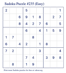 Play offline with web sudoku deluxe download for windows and mac. Free Printable Easy Sudoku With The Answer 235