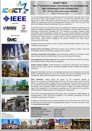 As it's the first day out of the hospital for sharon, we're going to take it easy this week. Call For Papers 7th Icoict 2019 Kuala Lumpur Malaysia Nur Azaliah Abu Bakar