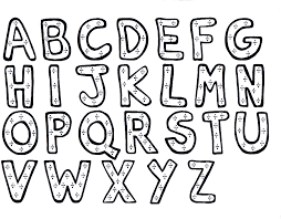Alphabet coloring page with few details for kids : Alphabet Coloring Pages Free Coloring Pages For Kidsfree Coloring Home