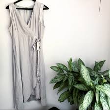 Mint Velvet Asymmetrical Midi Wrap Formal Dress