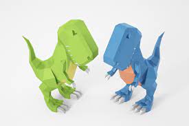 Sourced from reddit, twitter, and beyond! Cartoon Style T Rex Papercraft Pdf Template Low Poly Diy Sculpture Lacrafta
