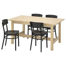 Ikea esstisch ingo kiefer massiv 120 x 75 cm. Norden Idolf Tisch Und 4 Stuhle Birke Schwarz Ikea Norden Tisch Ikea Tisch Esszimmertisch Holz