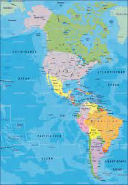 Lucia dominica antigua and barbuda st. Karte Von Amerika Weltkarte Politisch Ubersichtskarte Regionen Der Welt Welt Atlas De