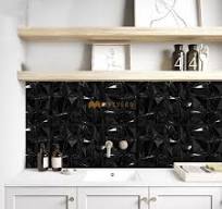 Ceramic Black 3D Wall Tile Code28172 (300x600mm, Glossy)