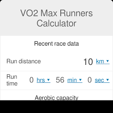 Vo2 Max Runners Calculator Vo2 Max Calculator Omni