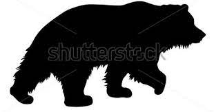 Vector Illustration Of Brown Bear Silhouette Stock Vector Bear Silhouette Bear Art Bear Drawing