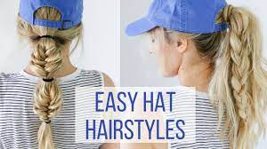 4 Easy Hat Hairstyles Hair Tutorial Hair Styles Hat Hairstyles Easy Hairstyles