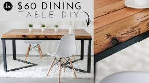 Greenforest dining table 47.2 rectangle kitchen room table modern industrial wooden leisure coffee table with metal legs for family living room computer desk, walnut. Our Diy Scandinavian Dining Table Wood Metal Recycled Wood Youtube