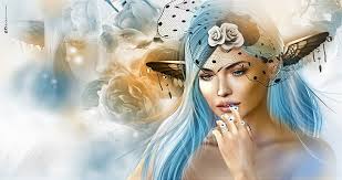 See more ideas about fairy, blue fairy, fairy art. Hd Wallpaper Fantasy Elf Blue Eyes Blue Hair Fairy Flower Girl Woman Wallpaper Flare