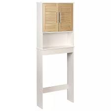 Descriptif meuble wc étagère bois. Colonne Meuble Wc Mdf Blanc Naturel Gifi