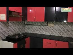 New kitchen by italian cesar, gio, is a perfect example of beautiful combination of black, white and red. Ramya Modular Kitchen Our Client Mr Ravichandran Kanchipuram Youtube