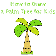 Palm tree drawing step by step. How To Draw A Palm Tree For Kids How To Draw Easy