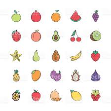 Simple Fruit Icon Fruit Icons Cute Fruit Fruit