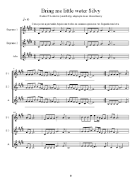 Bring me little water, sylvie / bring me little water now / bring me little water, sylvie / every little once in a while / don't you see me coming? Bring Me Little Water Silvy