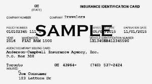 A compact rectangular part of thicker paper using a person's title along with other. Fake Auto Insurance Cards