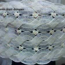 Beyaz Firkete Bayan Sal Modeli 1 Baby Knitting Patterns Orgu Sal
