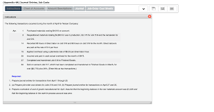 Solved Appendix 4a Journal Entries Job Costs Instructi