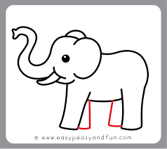 Make the belly by connecting the legs with a curved line. How To Draw An Elephant Step By Step Elephant Drawing Tutorial Elephant Drawing Elephant Drawing For Kids Easy Elephant Drawing