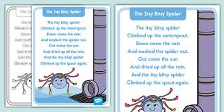 The itsy bitsy spider nursery rhyme coloring & sheet music: The Itsy Bitsy Spider Coloring Sheets Teacher Made