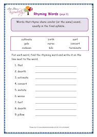 Grade 2 caps worksheets in maths, english, afrikaans, life skills. Grade 3 Grammar Topic 32 Rhyming Worksheets Lets Share Knowledge