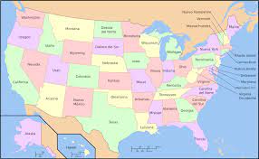 Mapa de usa por estados. Organizacion Territorial De Los Estados Unidos Wikipedia La Enciclopedia Libre