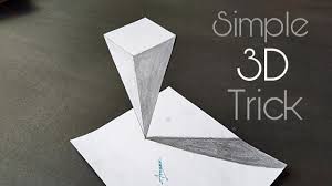 Simple 3d Trick On Paper 3d Drawing Tutorial Step By Step In 2020 Drawing Tutorial 3d Drawing Tutorial 3d Drawings