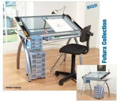 Studio Design Vision Craft Station Glass Top Drawing Table Drawing Desk Art Studio Design Drawing Table