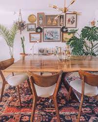 We're all about a boho chic dining space, too! 49 Top Dining Room Table Decor Boho Dining Room Dining Room Table Decor Bohemian Dining Room